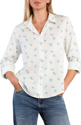 BILLY T Cotton Blend Button-Up Shirt in Pressed Petals at Nordstrom, Size X-Small