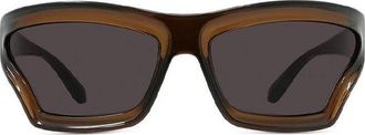 Loewe LW40143U01A Rectangle Full Rim Sunglasses - Brown