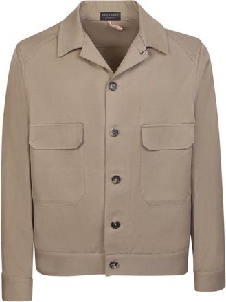 Dell'Oglio Beige Wol Blazer - Heren - Zomerjassen - Beige - L - Wol - Jassen