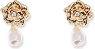 Self Portrait Gold Brass Earrings-Donna