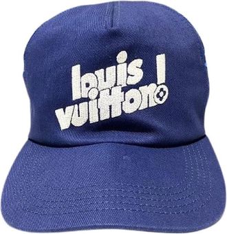 Louis Vuitton Pre-owned Accessories, male, Blue, Size: ONE SIZE Pre-owned Casquette Everyday LV Cotton Nylon Cowhide Hat