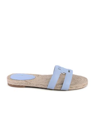 Tommy Hilfiger Womens Jute Espadrille Sandals - Light Blue Leather - Size EU 40