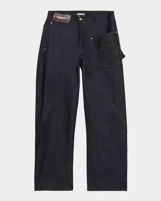 J.W.Anderson Men & apos;s Twisted Workwear Denim Jeans