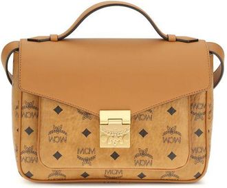 MCM Beige Fabric Shoulder Womens Bag