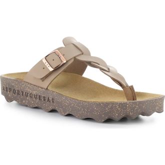 FLY London Cardi Flip Flop in Sand at Nordstrom, Size 10-10.5Us
