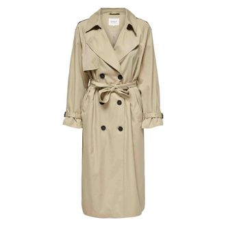 Only Trench a doppio petto Beige, Donna, Taglia: XL