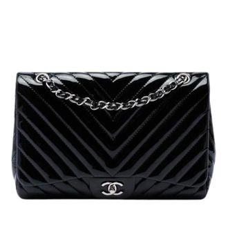 Chanel Pre-owned Vintage Flap Shoulder Bag - Dames - Pre-owned - Zwart - Maat: ONE Size Leer