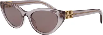 Miu Miu Womens Sunglasses 0mu A04s Transparent Mauve Acetate