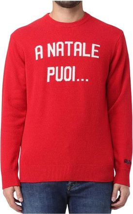 MC2 Saint Barth Rode Sweaters voor Heren - Heren - Sweatshirts - Rood - L - Hoodies & sweatvesten