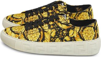 Versace Sneakers Greca con stampa Barocco - Giallo