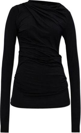 Entire studios Gedrapeerde Top - Dames - Longsleeves - Zwart - XS - Tops