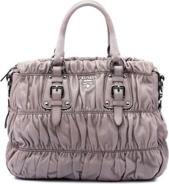 Prada Pre-owned Satchel - Dames - Vintage Handtas - Grijs - ONE Size - Leer - Vintage