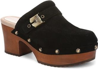 Dr. Scholls Original Collection Joy Platform Clog in Black Suede at Nordstrom, Size 7.5