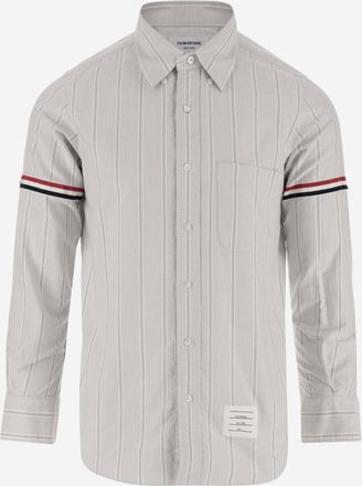 Thom Browne Dark Grey Light Grey Striped Shirt