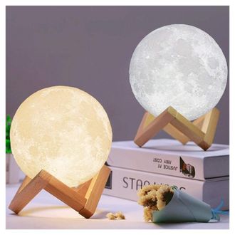 Trade Shop Trade Shop Traesio - Trade Shop - Lampada Led 3d Forma Usb Luna Luce Solo Noticias Con Filo