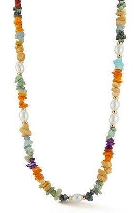 Sphera Milano Multicolor Beaded Necklace in Gold at Nordstrom Rack