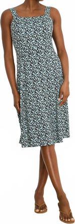 Nic+Zoe Fine Vines Emma Midi Dress In Aqua Multi