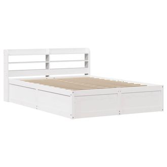 Berkfield Home Bed Frame with Headboard White 160x200 cm Solid Wood Pine