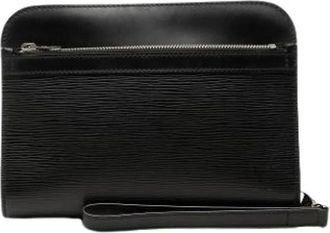 Louis Vuitton Pre-owned Pochette Hoche - Dames - Vintage Clutch - Zwart - ONE Size - Leer - Vintage