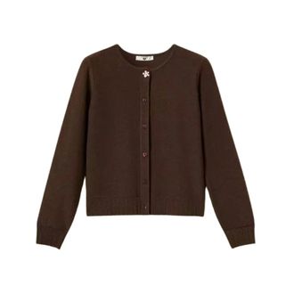 Twinset Cardigans - Dames - Truien - Bruin - Maat: 2XL Katoen