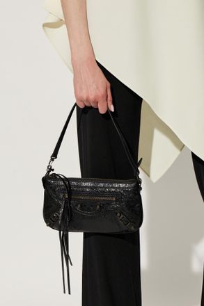 Balenciaga Le City Shoulder Bag, Womens, Black
