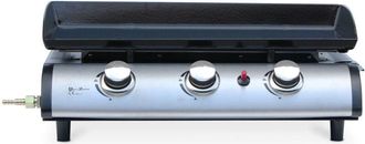 Alice's Garden Griglia a gas con 3 bruciatori in acciaio inox, 7.5kW