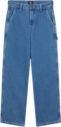 Dickies Timmerman Broek Stevensville Stijl - Dames - Loose Fit Jeans - Blauw - W29 - Katoen - Jeans