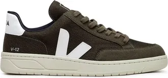 Veja V-12 Vegan B-Mesh Olive White Sneakers, Brand Size 40 ( US Size 7 )