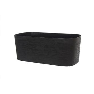OEM Jardini&egrave;re + Reserva De Agua - Garden Id Respect - Negro-antracita 50 X 17 Cm - 100% Residuos Dom&eacute;sticos - 100% Reciclable - Superficie Estructurada