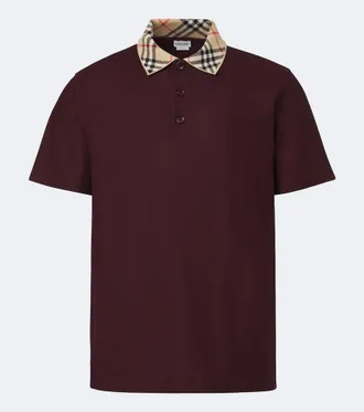 Burberry Burberry Check cotton piqu&eacute; polo shirt