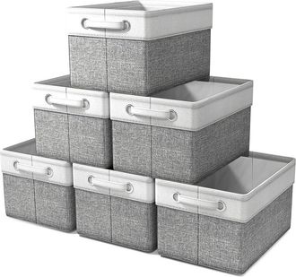 Sorbus Set Of 6 Fabric Storage Bins