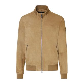 Peuterey Bomber Jackets, male, Beige, Size: 2XL Sands Suede PE 08 Jacket