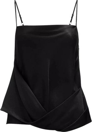 J.W.Anderson Zwarte Strappy Top met Cowl Neck - Dames - Tops zonder mouwen - Zwart - XS - Tops