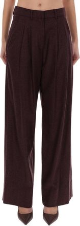 Pantaloni Torino Wide-Leg Frankie Virgin Wool-Blend Formal Pants