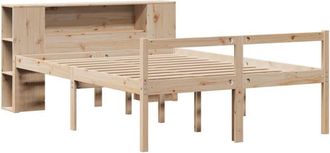 vidaXL Cama Con Estanter&iacute;a Sin Colch&oacute;n Madera Maciza De Pino 120x200cm Vidaxl