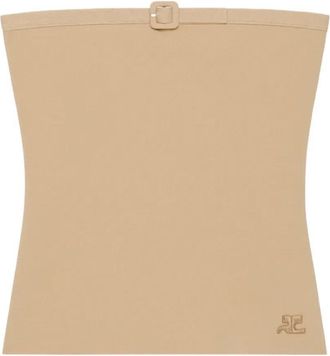 Courr&egrave;ges Buckle Knit Bustier Top