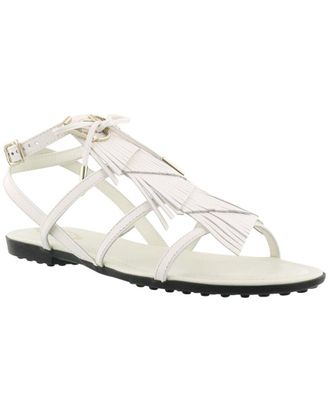 Tod's Fringed Leather Sandal