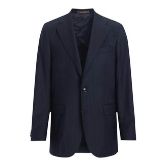 Oscar Jacobson Blazers, male, Blue, Size: L Fellow Regular Fit Blazer