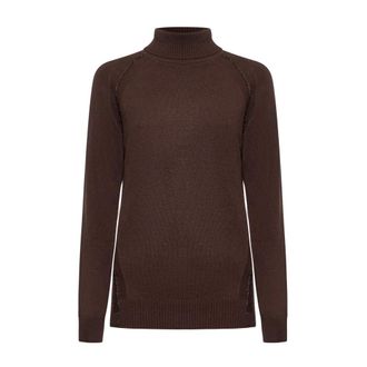 Silvian Heach Essential Turtleneck Sweater - Dames - Coltruien - Bruin - L - Wol - Truien & Vesten