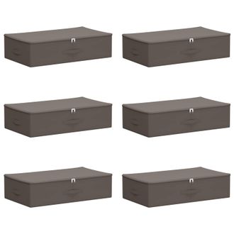 vidaXL Caja De Almacenamiento 6 Pcs Gris 70 X 40 X 18 Cm Vidaxl
