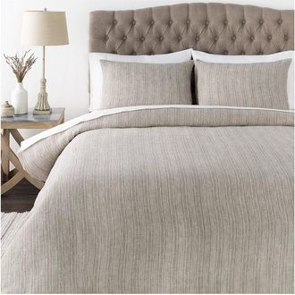 Surya Cameron Cream Duvet Set With Two Standard Shams