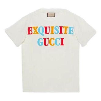 Gucci (WMNS) Gucci T-Shirt Off White 717422-XJEXG-9095