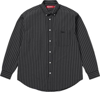 SUPREME FW25 Pinstripe Shirt Black SUP-FW25-142-BLK