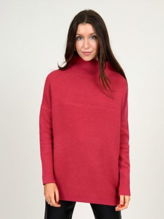 RD Style Nancy Ottoman Mock Neck Sweater In Chili
