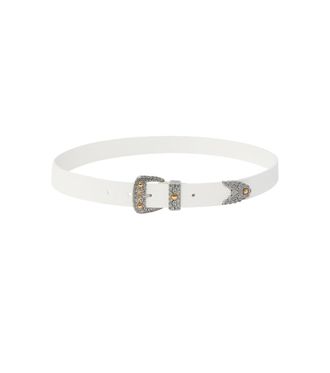 Pinko White Logo Buckle Belt