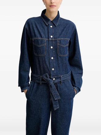 Marc O'Polo Button-up jumpsuit - Blauw