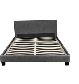 Weber Industries Cama con somier, gris oscuro, 140x190 cm