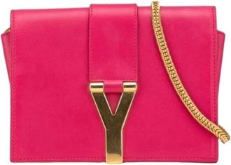 Saint Laurent Pre-owned Cross Body Bags, female, Pink, Size: ONE SIZE Pre-owned Vintage Shoulder Bag