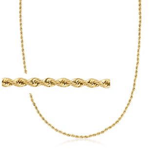 Ross-Simons Italian 1.5mm 18kt Yellow Gold Rope-Chain Necklace