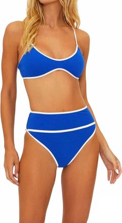 Beach Riot Leona Bikini Top In Azure